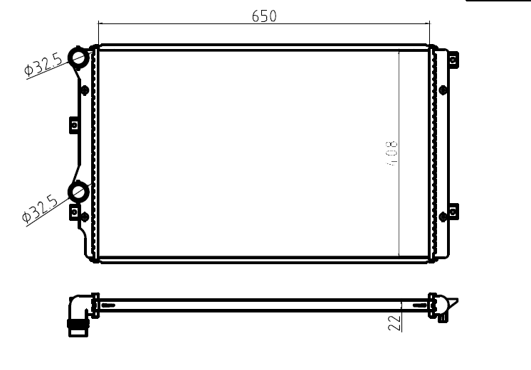 65280A,1K0121253H,AUDI A3 RADIATOR