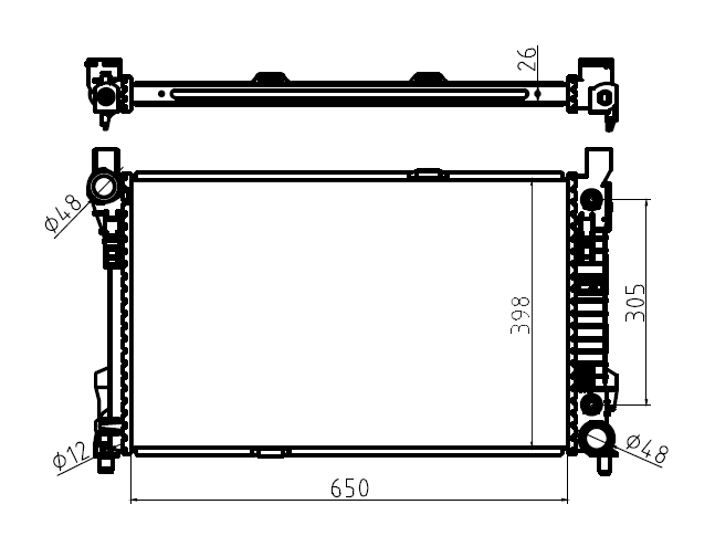RADIATOR 732741,2035000303,8MK376714334